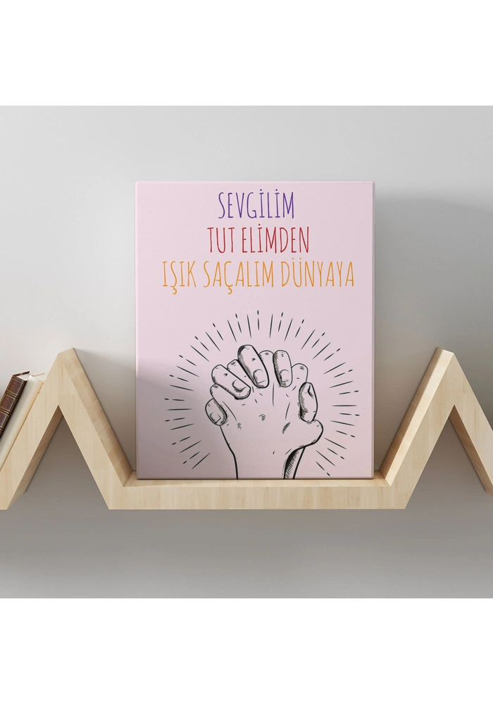 Romantik Tasarımlı Mini Kanvas Tablo - No23