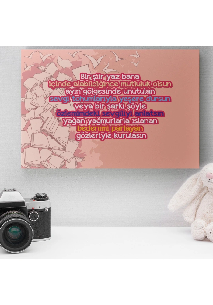 Romantik Tasarımlı Mini Kanvas Tablo - No6