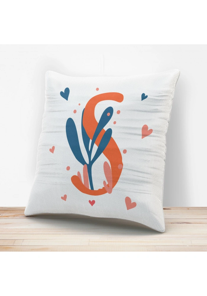 S Harfi Tasarımlı Yastık Kılıfı