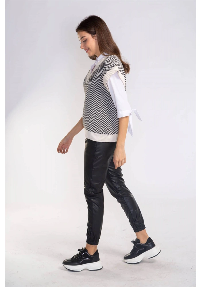 Şah Desenli Triko Süveter-DESENLİ