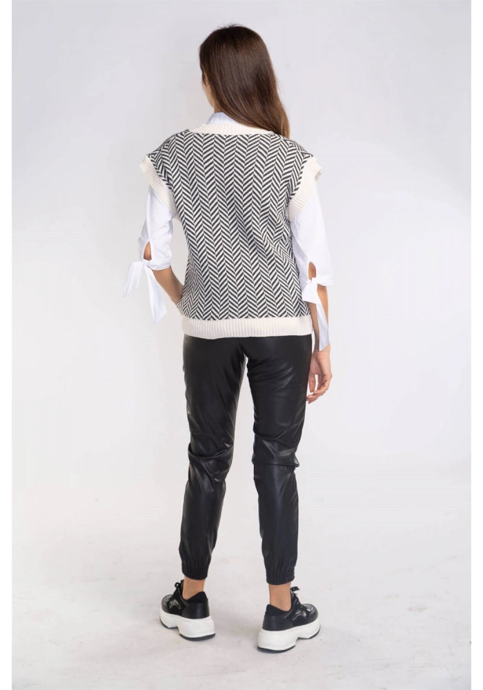 Şah Desenli Triko Süveter-DESENLİ