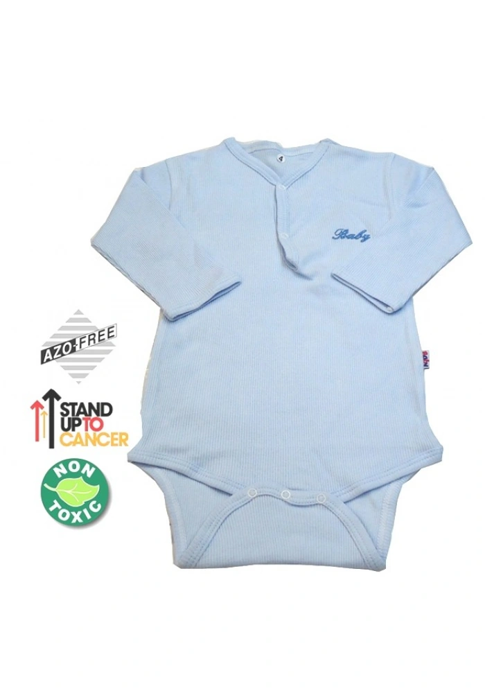 Sema Baby Uzun Kol Kaşkorse Badi (Body) - Mavi  0-6 Ay