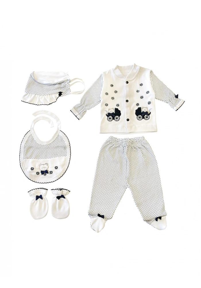 Sema Bebe 5li Premature Puanlı Set - Mavi