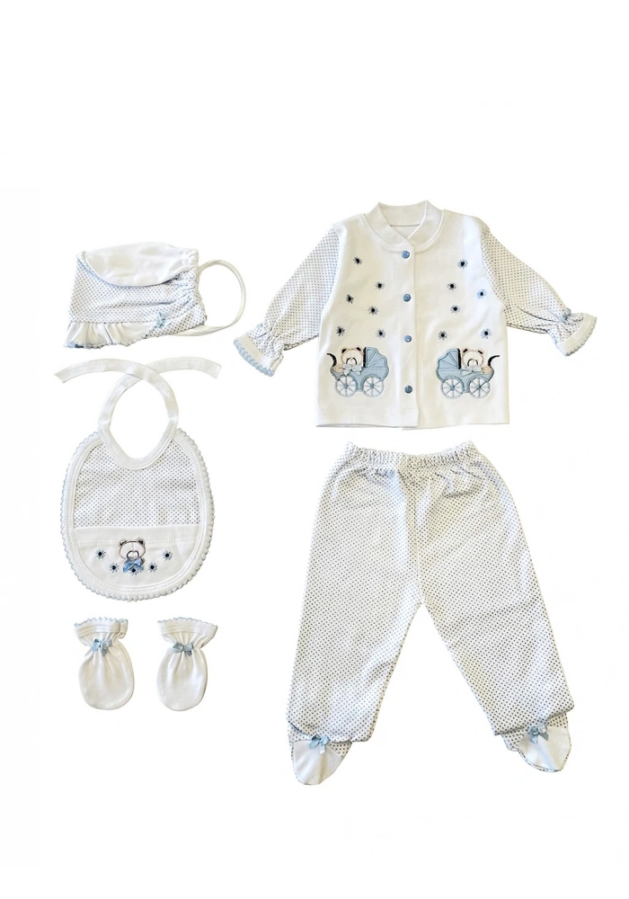 Sema Bebe 5li Set - Açık Mavi