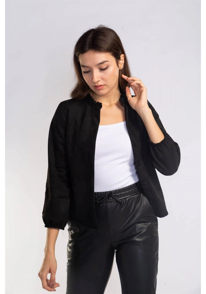 Süet Gömlek-SİYAH