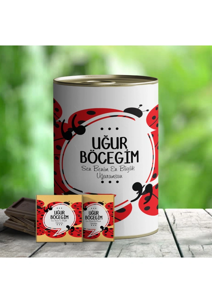 Uğur Böceğim Temalı Hediye Çikolata Konservesi