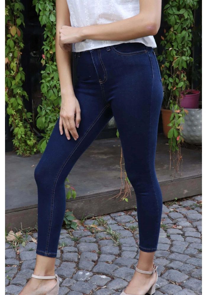 Yüksek Bel Skinny Jean Pantolon  - LACİVERT