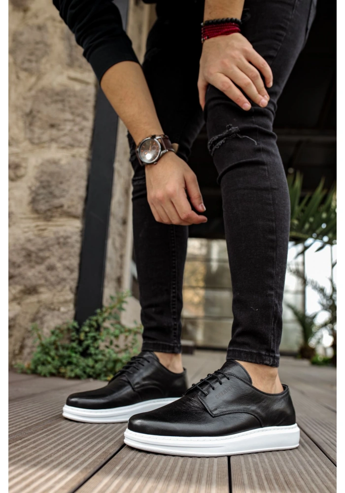 CH003 BT Hakiki Deri Erkek Ayakkabı SIYAH