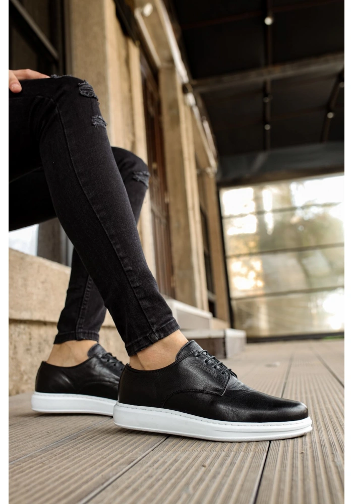 CH003 BT Hakiki Deri Erkek Ayakkabı SIYAH