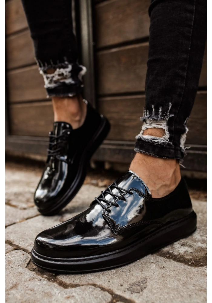 CH003 Rugan ST  Erkek Ayakkabı SIYAH