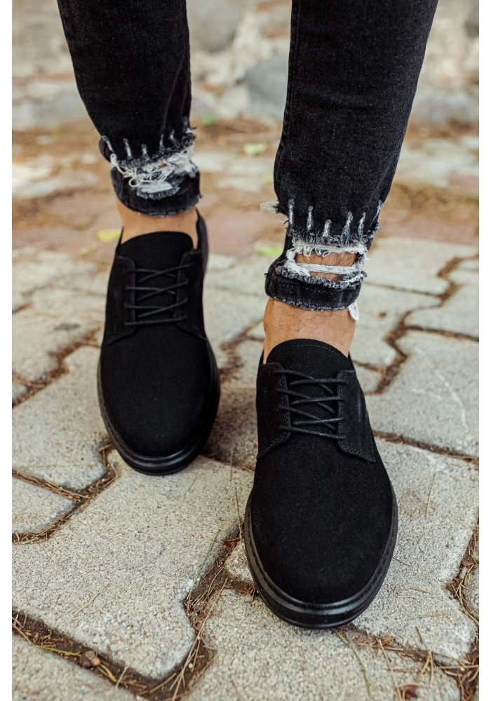 CH003 Süet ST Erkek Ayakkabı SIYAH