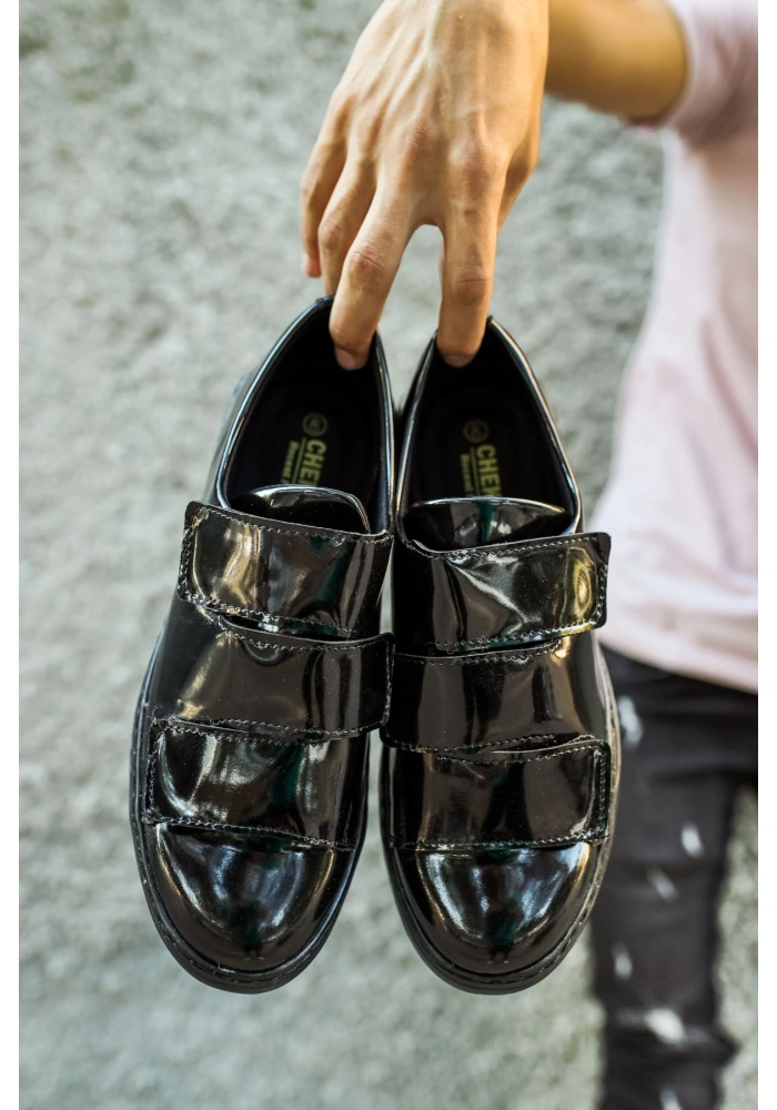 CH007 Rugan ST Erkek Ayakkabı SIYAH