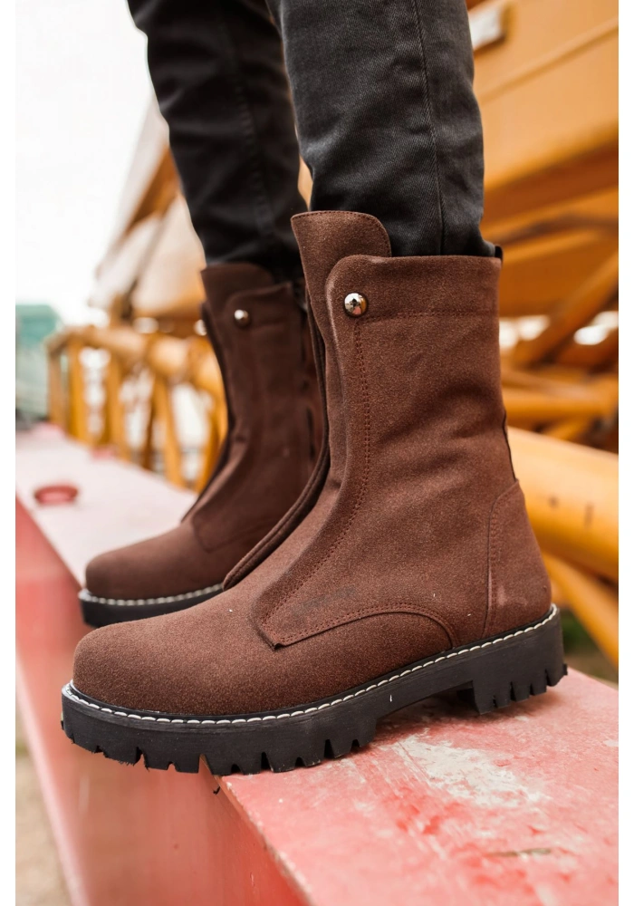 CH027 Süet ST Erkek Bot KAHVE