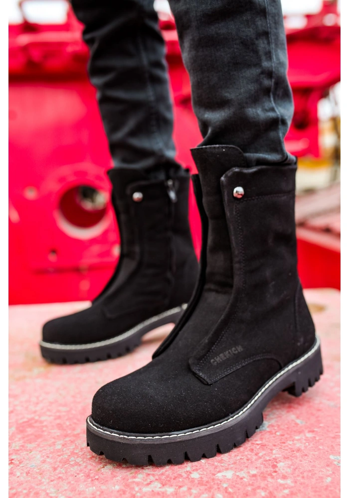 CH027 Süet ST Erkek Bot SIYAH