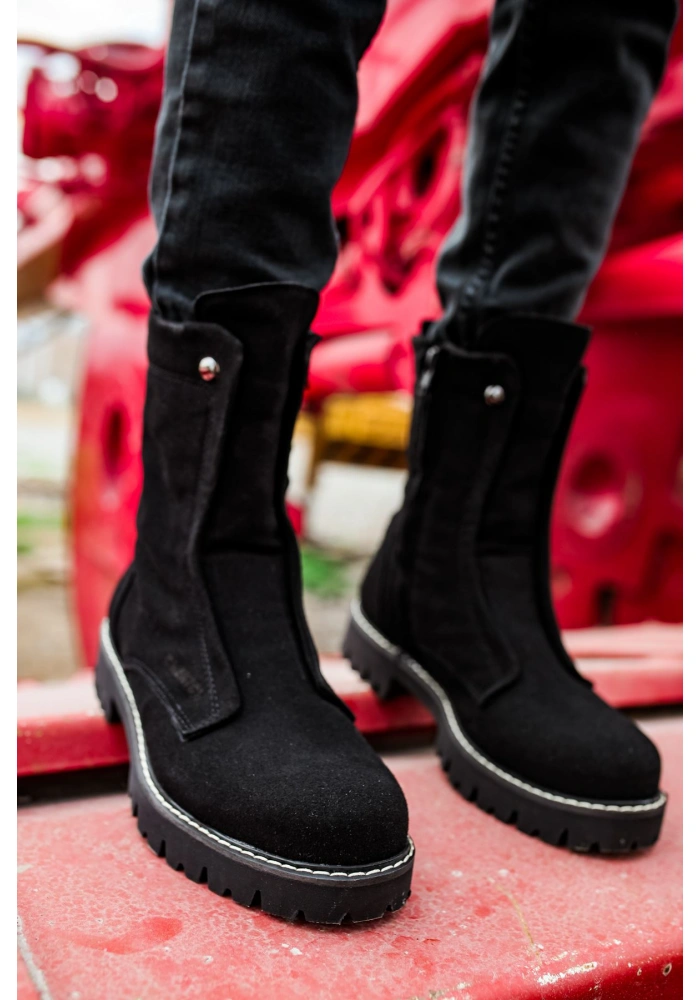 CH027 Süet ST Erkek Bot SIYAH