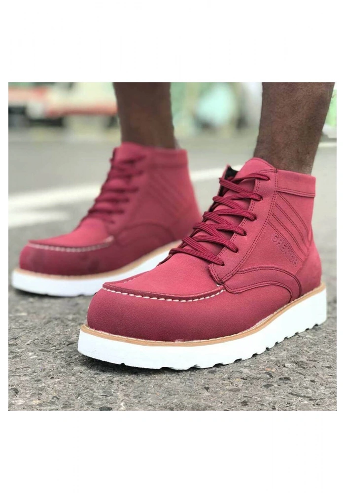 CH047 Süet BT Erkek Bot BORDO