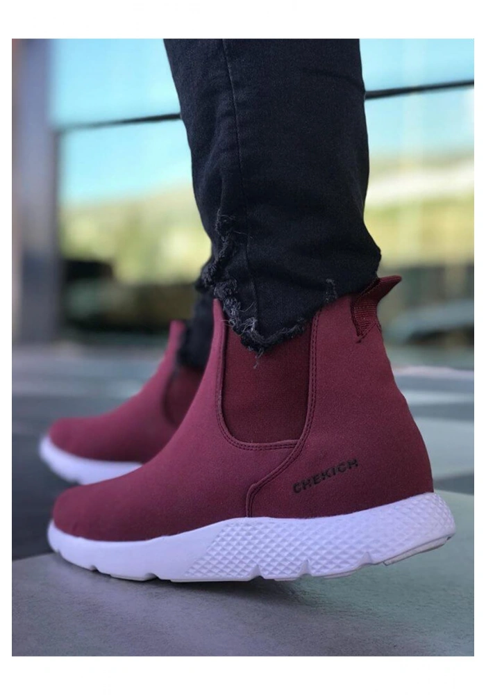 CH049 Süet BT Erkek Bot BORDO