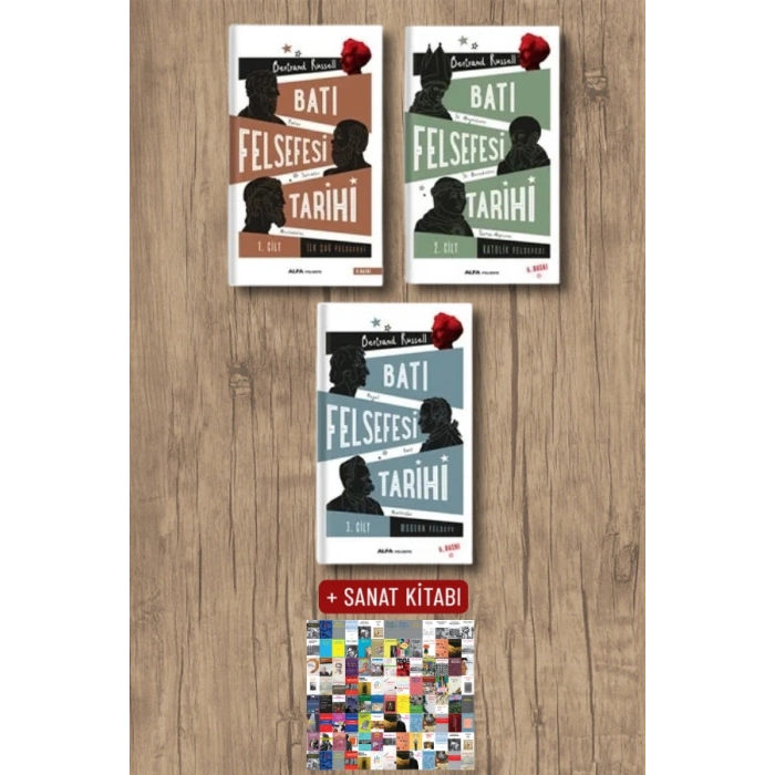 Batı Felsefesi Tarihi (3 Kitap Takım) / Bertrand Russell + Sanat Kitabı