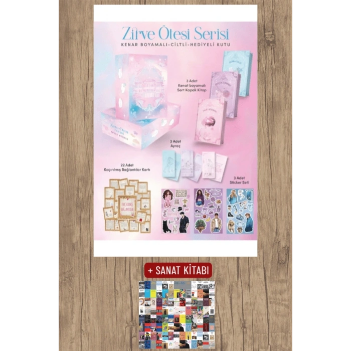 Sanat Kitabı + Zirve Ötesi Serisi Yan Boyamalı Set - 3 Kitap (Ciltli - Kutulu) / Adora Yağmur