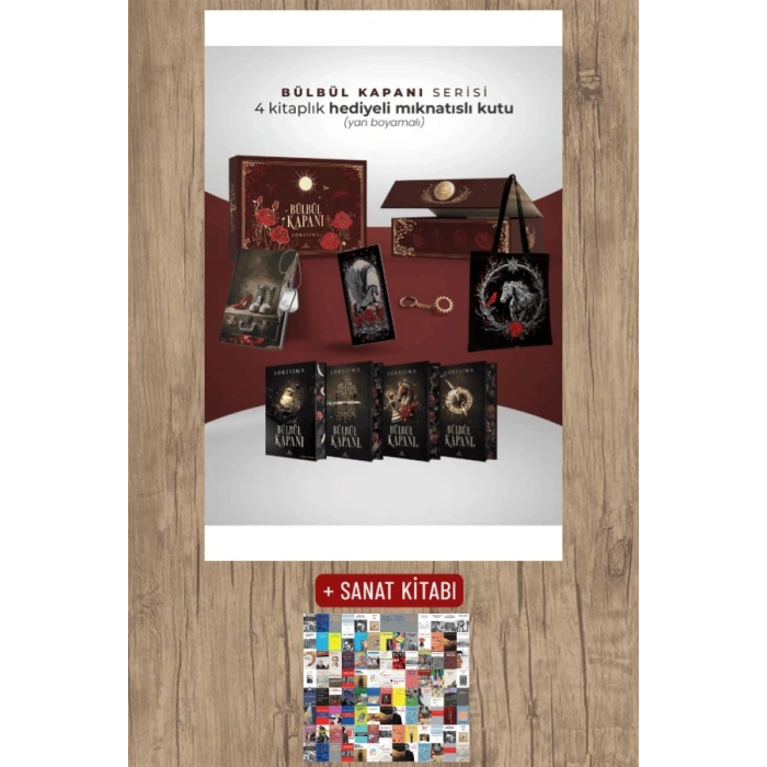 Sanat Kitabı + Bülbül Kapanı Serisi 4 Kitap Takım - Hediyeli Yan Boyamalı Mıknatıslı Kutu (Ciltli) / Loresima