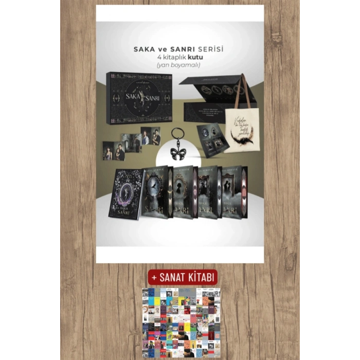 Sanat Kitabı + Saka ve Sanrı Serisi - 4 Kitaplık Yan Boyamalı Kutulu Set (Ciltli) / Maral Atmaca