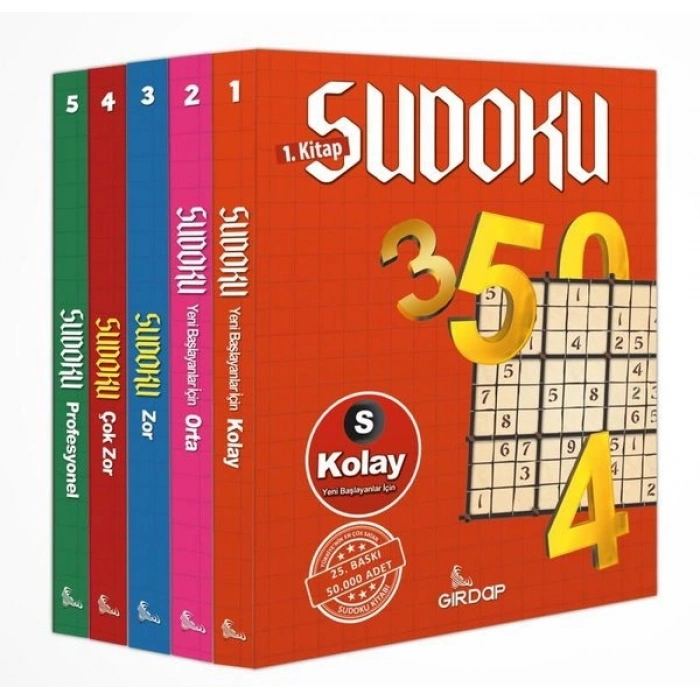 Kolaydan Zora Sudoku Seti - 5 Kitap Takım