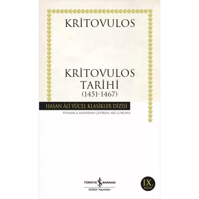 Kritovulos Tarihi (1451-1467)