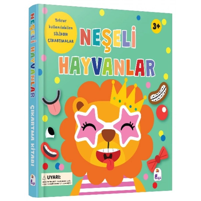Silikon Çıkartmalı – Neşeli Hayvanlar (Ciltli)