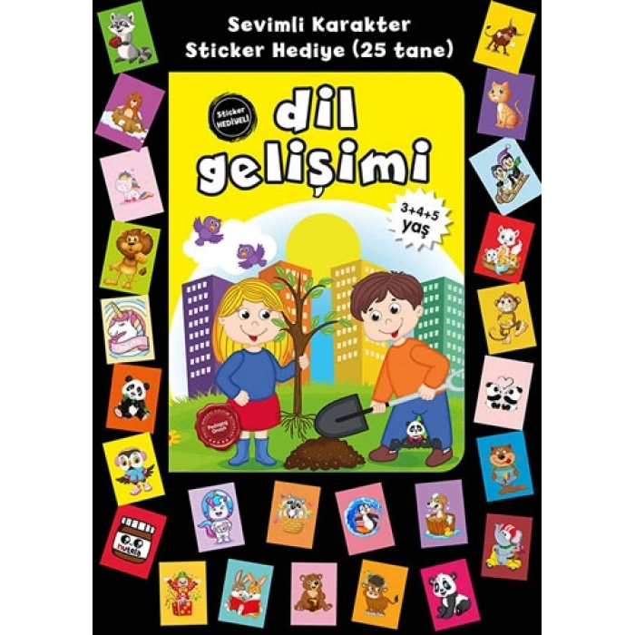 Stickerlı 3+4+5 Yaş Dil Gelişimi