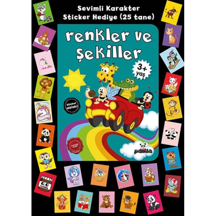 Stickerlı 3+ Yaş Renkler ve Şekiller