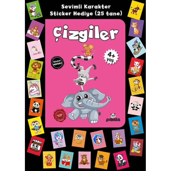 Stickerlı 4+ Yaş Çizgiler