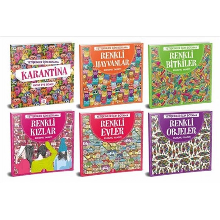 Yetişkinler İçin Boyama Seti (6 Kitap Takım)