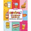 Sevimli Yiyecekler İçecekler Boyama Kitabı