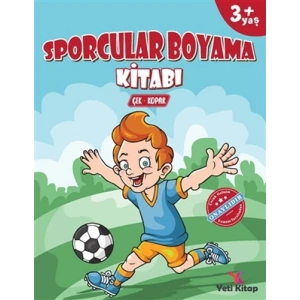3+ Yaş Sporcular Boyama Kitabı
