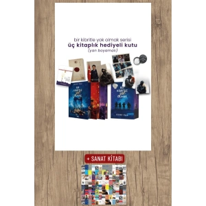 Sanat Kitabı + Bir Kibritle Yok Olmak Serisi - Üç Kitaplık Hediyeli Kutu (Ciltli - Yan Boyamalı) / Özge Naz