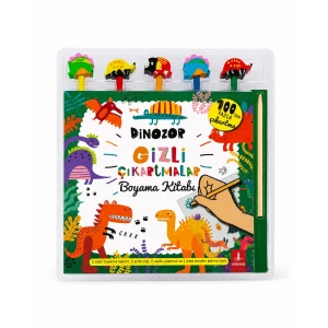 Dinozor Gizli Çıkartmalar Boyama Kitabı