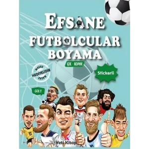 Efsane Futbolcular Boyama - Çek Kopar Stickerli
