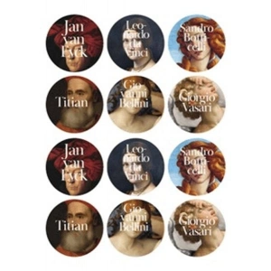 İkonik Tablolar - Karpostal Seti Sticker 12’li