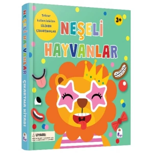 Silikon Çıkartmalı – Neşeli Hayvanlar (Ciltli)