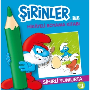Şirinler ile Hikâyeli Boyama Kitabı - Sihirli Yumurta