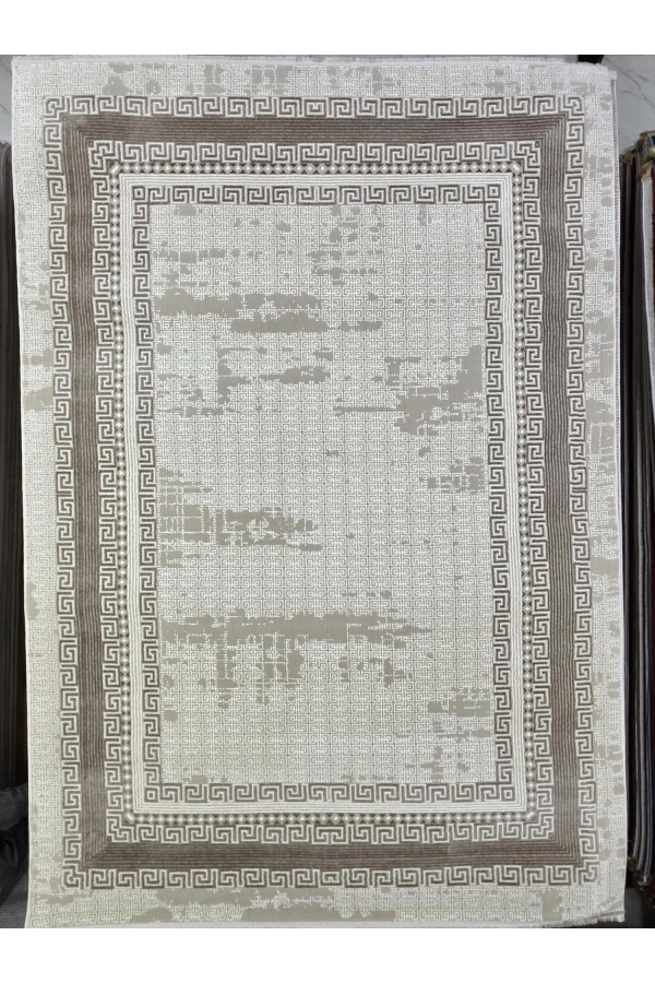 Gümüşsu 12318A Kahve Halı 200x280 | Klasik Bordürlü Çerçeveli Halı