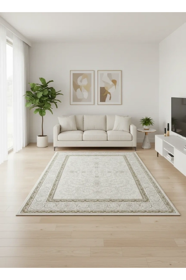 Gümüşsu 12244C Gold Halı 200x280 | Altın Sarı Çiçekli Klasik Lüks Halı