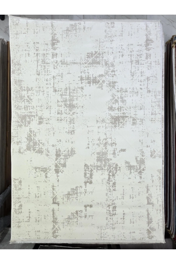 Odak Narin P7349 Bej Halı 200x280 | Soyut Eskitme Vintage Bej Halı