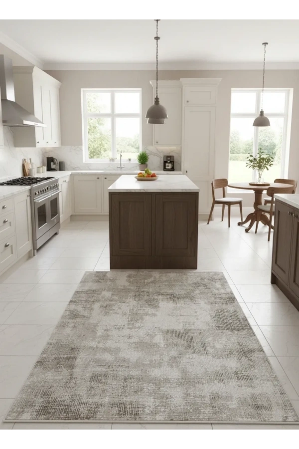 Gümüşsu 12871A Kahve Halı 200x280 | Soyut Vintage Desenli Lüks Halı