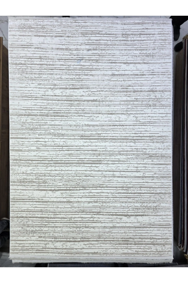 Odak Narin P2371 Kahve Halı 200x280 | İnce Çizgili Bambu Dokulu Halı