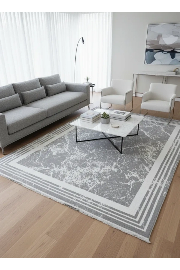 Luna A3096 Koyu Gri Halı 200x280 | Güçlü Doku Zengin Karakter