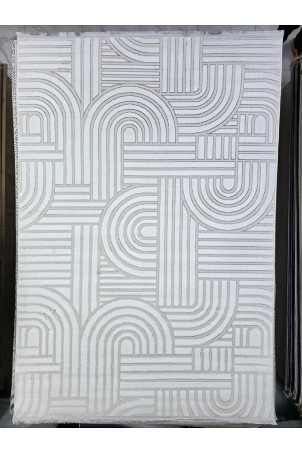 Luna 3088 Gri Varaklı Halı 200x280 | Gri Varak Detaylı Lüks Halı