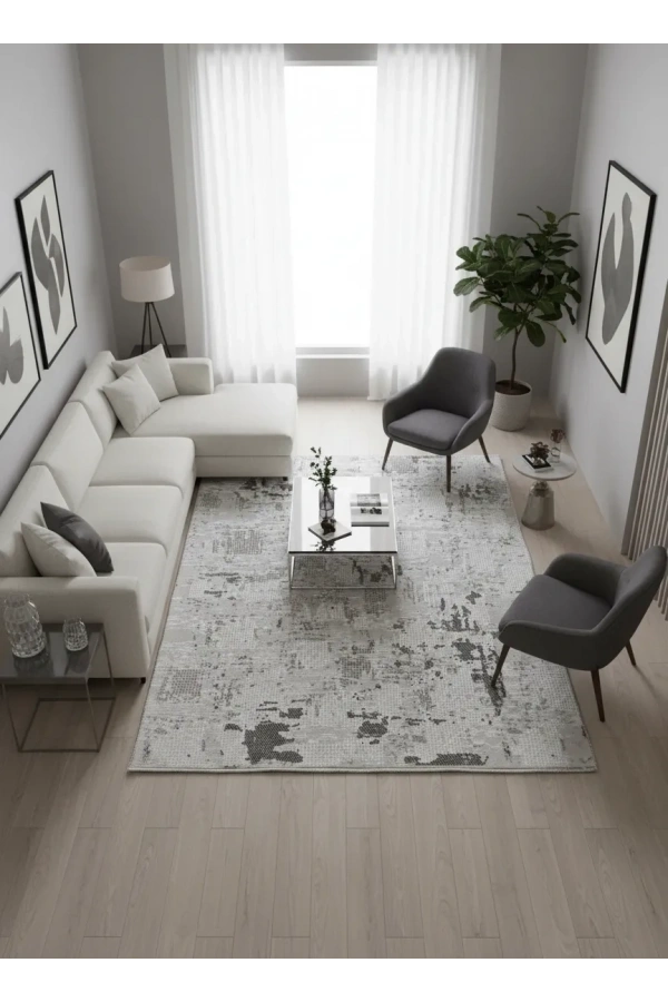 Luna 6604A Gri Halı 200x280 | Klasik Luna Serisi Modern Halı