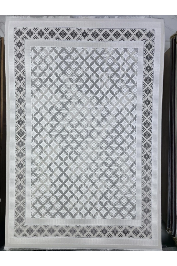 Luna A3027 Gri Halı 200x280 | Dinamik Desenli Modern Halı