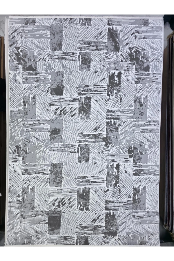 Seher H7007B Gri-Beyaz Halı 200x280 | Zarif ve Modern Dekorasyon Halısı